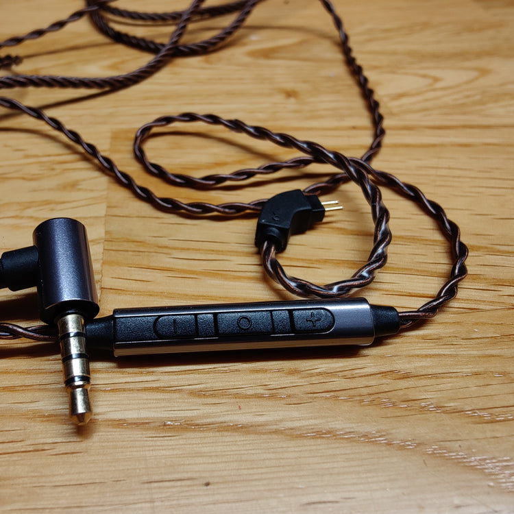 2 Pin kabel med mikrofon til Inears