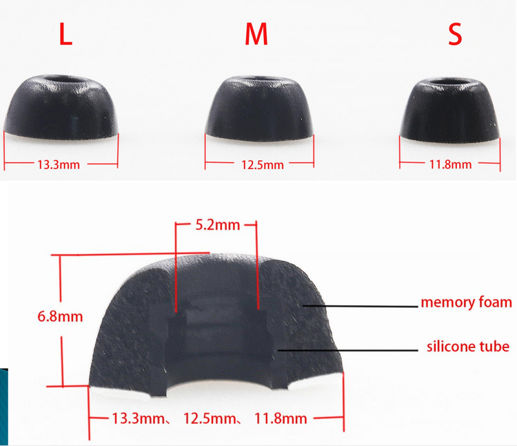 Skumprop til Google Pixelbuds 5,2mm